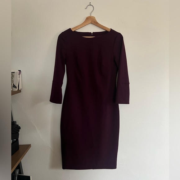 Calvin Klein Maroon Sheath Dress - Picture 4 of 10